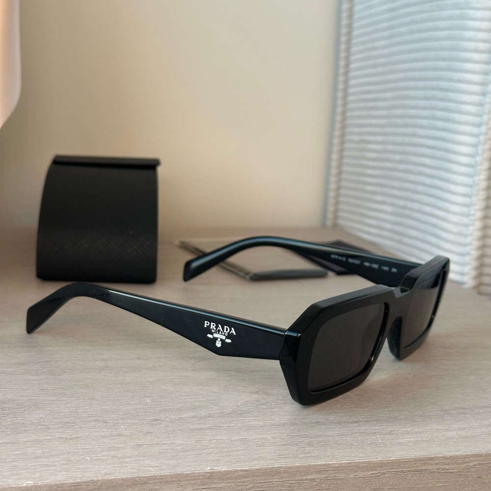 Prada Black Geometric Sunglasses